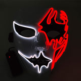 EL luminous line Halloween hand drawn horror thriller fluorescent mask dance dress up funny face funny atmosphere luminous mask