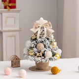 Christmas desktop, PVC Christmas tree with light, mini decorative flocking style, home restaurant holiday decoration