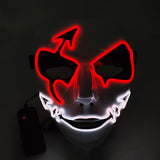 EL luminous line Halloween hand drawn horror thriller fluorescent mask dance dress up funny face funny atmosphere luminous mask