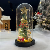 New glass cover ornaments Christmas LED lights illuminated Christmas tree Santa Claus lights suitable for restaurant cake shop household decoration