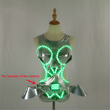 Women's LED Light Up Performance Costume, Sexy Luminous Outfit for Nightclub, Bar, DS, DJ Singer & Party