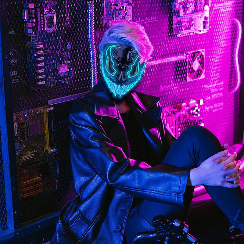 Halloween Horror Venom LED Luminous Mask Ball Party Horror Dress Up Mask Cosplay Props