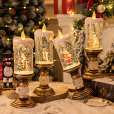 Christmas decorations candle lights Christmas crystal lights cartoon snowflakes children's birthday party gifts scene decoration