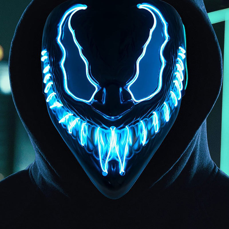 Halloween Horror Venom LED Luminous Mask Ball Party Horror Dress Up Mask Cosplay Props