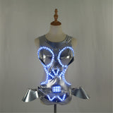 Women's LED Light Up Performance Costume, Sexy Luminous Outfit for Nightclub, Bar, DS, DJ Singer & Party