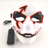 EL luminous line Halloween hand drawn horror thriller fluorescent mask dance dress up funny face funny atmosphere luminous mask