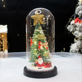 New glass cover ornaments Christmas LED lights illuminated Christmas tree Santa Claus lights suitable for restaurant cake shop household decoration