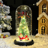 New glass cover ornaments Christmas LED lights illuminated Christmas tree Santa Claus lights suitable for restaurant cake shop household decoration