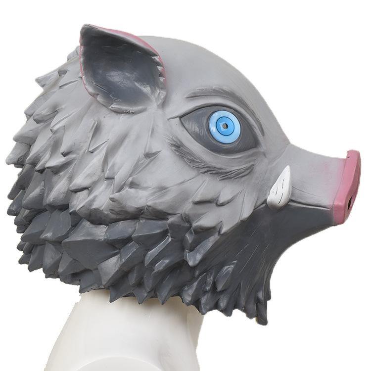 Demon slayer characters mask  Inosuke Hashibira Grey Role-playing costume accessories Halloween props Wild boar mask - Masktoy