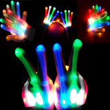 Светодиодные светящиеся мерцающие теплые цветные перчатки с черепом, принадлежности для семейных вечеринок, фонарики для пальцев, игрушки