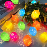 10ft 20 Led Easter String Lights Decorative Colorful Hollow Egg Shell Fairy Lights Battery Powered Decor Outdoor Indoor Home Tree Bedroom Hunting Party