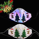 Christmas LED Glowing Masks, Light Up Mask USB Rechargeable LED Luminous Mask for Christmas Party Costume, Voice Activated Christmas Theme Mask, for Men,Women, Kids（3pcs） - Masktoy
