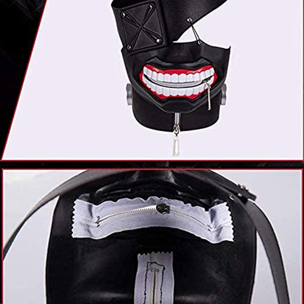 3D Tokyo Ghouls Kaneki Ken Кожаная однотонная идеальная маска для косплея на Хэллоуин Маска Реквизит