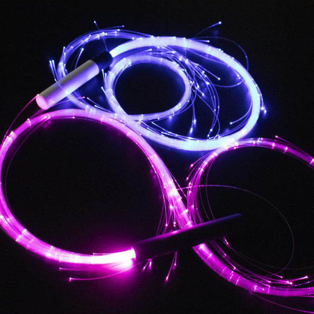 Испытайте волшебство якоря в прямом эфире. Интерактивный красочный светодиодный танцевальный кнут из оптоволокна.