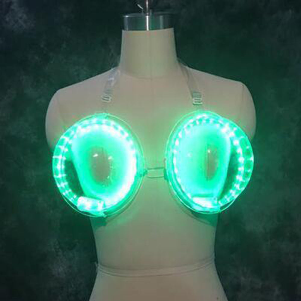 NEW Sexy LED Glowing Cocktail bubble Wine Bra Glass Bottle Creative Bras Nightclub Party Take A Atmosphere For Woman