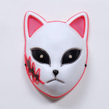 Demon Slayer Fox Mask Japanese Anime Ghost Blade Cosplay Costume Props Fancy Dress Party Masquerade for Adult Teens Halloween Mask - Masktoy