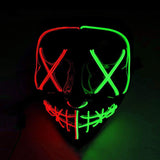 Halloween Light Up Mask LED V Mask EL Wire Scary Mask for Halloween Festival Party ,Masquerade Cosplay Light Up Face Mask for Men Women Kids - Masktoy