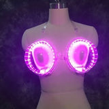 NEW Sexy LED Glowing Cocktail bubble Wine Bra Glass Bottle Creative Bras Nightclub Party Take A Atmosphere For Woman