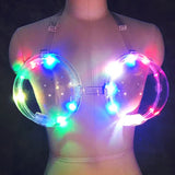 НОВЫЙ сексуальный светодиодный светящийся коктейльный пузырь, винный бюстгальтер, стеклянная бутылка, креативные бюстгальтеры для вечеринок в ночном клубе, создайте атмосферу для женщин