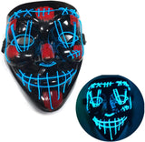 Masktoy LED Mask V For Vendetta Neon EL Wire Light Up For Halloween,Christmas,Carnival,Festival,Costume Cosplay Party - Masktoy