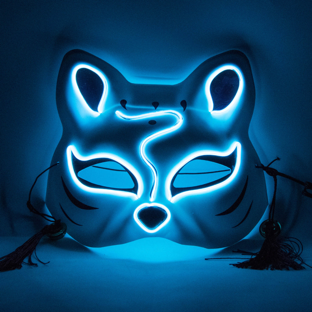 Хэллоуин светодиодная светящаяся маска котенка загорается косплей костюм фестиваль вечеринка бал-маскарад карнавал подарок