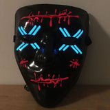 Halloween LED 3D Luminous EL Wire Mask Music Party DJ Cosplay Light Up Props